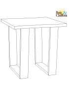 Bout de canapé bois Acacia Forest Naturel - 50x50x45 cm