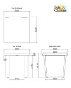Bout de canapé bois Acacia Forest Naturel - 50x50x45 cm