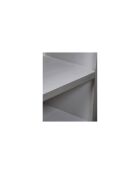 Étagère ouverte 5 niveaux en acacia massif et plaquage Gris argent - 120x55x220 cm