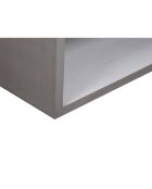 Étagère ouverte 5 niveaux en acacia massif et plaquage Gris argent - 120x55x220 cm