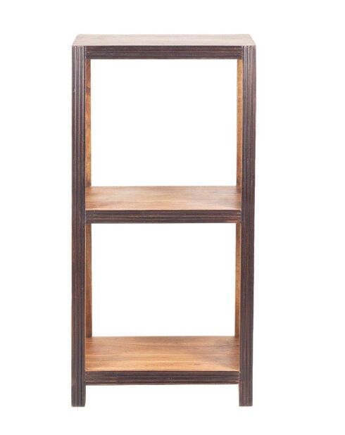 Étagère 2 cases H100 cm Acacia Florence Marron - 50x35x100 cm
