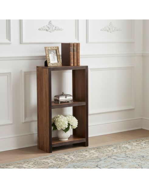 Étagère 2 cases H100 cm Acacia Florence Marron - 50x35x100 cm