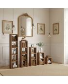 Étagère 2 cases H100 cm Acacia Florence Marron - 50x35x100 cm