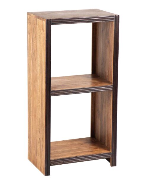 Étagère 2 cases H100 cm Acacia Florence Marron - 50x35x100 cm