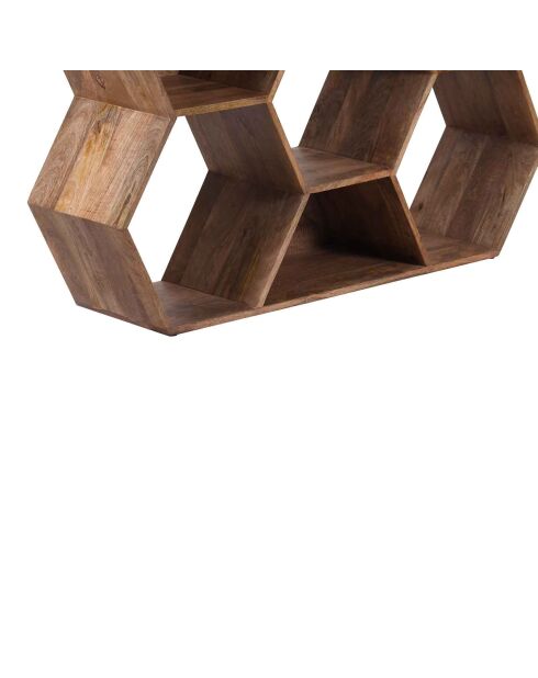 Petite étagère hexagonale Mango M&M offre Marron - 130x30x113 cm