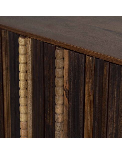 Mini bar 2 portes Manguier Ramon Naturel - 100x45x100 cm