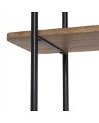 Étagère 2 portes plateau marbre blanc Manguier Kfir II Naturel - 95x40x170 cm