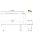 Banc bois naturel 152 cm Acacia Forest Naturel - 152x36x46 cm