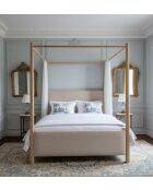 Lit à baldaquin 160 Mango Matan Beige - 173x213x213 cm