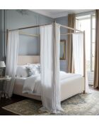 Lit à baldaquin 160 Mango Matan Beige - 173x213x213 cm