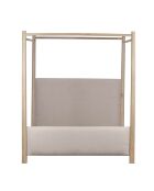 Lit à baldaquin 160 Mango Matan Beige - 173x213x213 cm