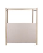 Lit à baldaquin 160 Mango Matan Beige - 173x213x213 cm