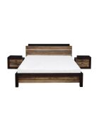 Lit 160 bois massif bicolore Manguier Herods Marron - 170x214x86 cm