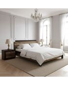 Lit 160 bois massif bicolore Manguier Herods Marron - 170x214x86 cm