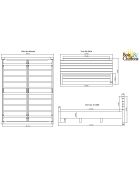 Lit 160 bois massif bicolore Manguier Herods Marron - 170x214x86 cm