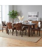 Chaise à haut dossier en peau de vache Acacia Savage Naturel - 46x50x109 cm