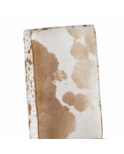 Chaise à haut dossier en peau de vache Acacia Savage Naturel - 46x50x109 cm