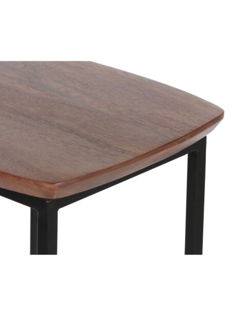 Lot de 2 tabourets Acacia Quenza Marron - 35x35x100 cm