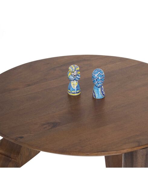 Bout de canapé rond Manguier Ramon Naturel - 60x60x50 cm