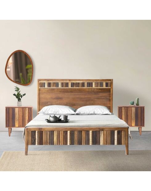 Lit manguier 160 cm Manguier Ramon Naturel - 167x210x110 cm