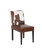 Chaise en peau de vache Acacia Savage Naturel - 46x50x88 cm
