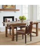 Chaise en peau de vache Acacia Savage Naturel - 46x50x88 cm