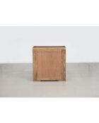 Confiturier bois sculpté bicolore 1P 1T Acacia Maya Beige - 77x40x80 cm