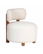 Fauteuil Jade loop Acacia M&M offer Blanc - 74x74x83 cm