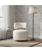 Fauteuil Jade loop Acacia M&M offer Blanc - 74x74x83 cm