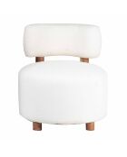 Fauteuil Jade loop Acacia M&M offer Blanc - 74x74x83 cm