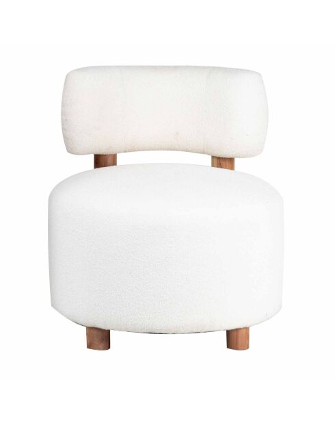 Fauteuil Jade loop Acacia M&M offer Blanc - 74x74x83 cm
