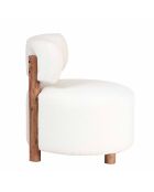 Fauteuil Jade loop Acacia M&M offer Blanc - 74x74x83 cm