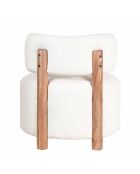 Fauteuil Jade loop Acacia M&M offer Blanc - 74x74x83 cm