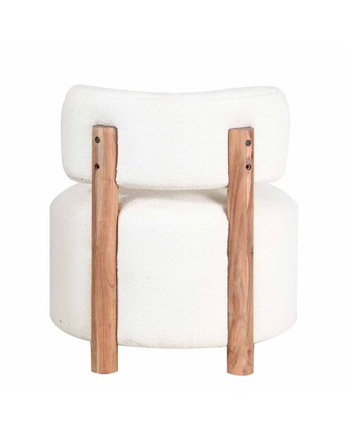 Fauteuil Jade loop Acacia M&M offer Blanc - 74x74x83 cm