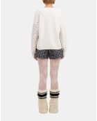 Pull écru en mélange de cachemire avec étoiles