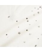 Pull écru en mélange de cachemire avec étoiles