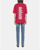 T-shirt avec patchs rouge