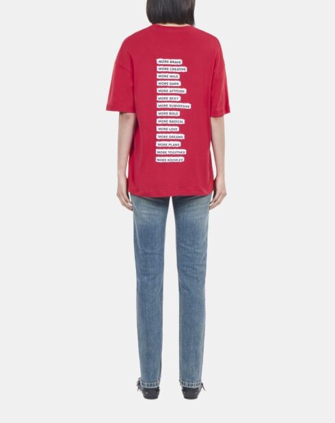 T-shirt avec patchs rouge