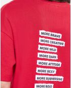 T-shirt avec patchs rouge