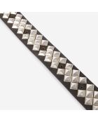 Ceinture cloutée en cuir marron