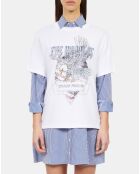 T-shirt avec laçage blanc