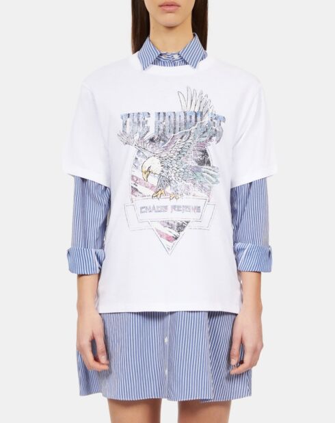 T-shirt avec laçage blanc