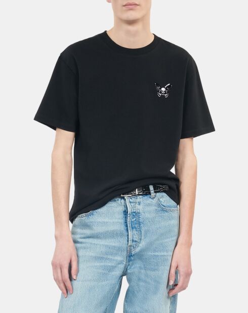 T-shirt avec broderie noir