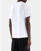 T-shirt avec broderie blanc