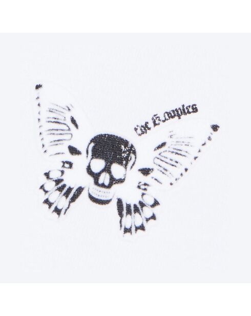 T-shirt avec broderie blanc