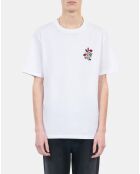 T-shirt avec broderie blanc