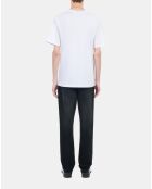 T-shirt avec broderie blanc