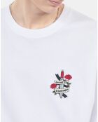 T-shirt avec broderie blanc