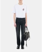 T-shirt avec broderie blanc