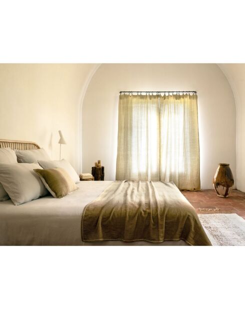 Coussin en laine vert 40x60cm